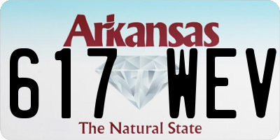 AR license plate 617WEV