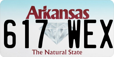 AR license plate 617WEX
