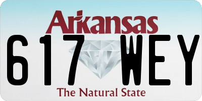 AR license plate 617WEY