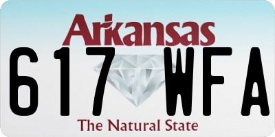 AR license plate 617WFA