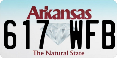 AR license plate 617WFB