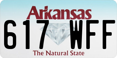 AR license plate 617WFF
