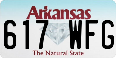 AR license plate 617WFG