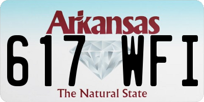 AR license plate 617WFI