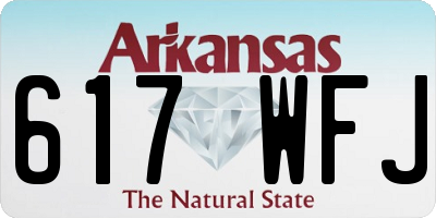 AR license plate 617WFJ