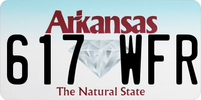 AR license plate 617WFR