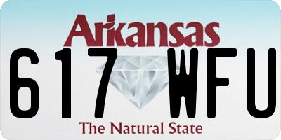 AR license plate 617WFU