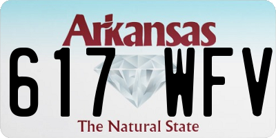 AR license plate 617WFV