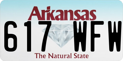 AR license plate 617WFW