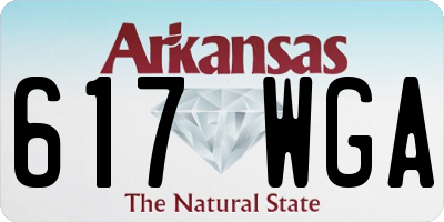 AR license plate 617WGA