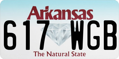 AR license plate 617WGB