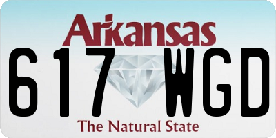 AR license plate 617WGD
