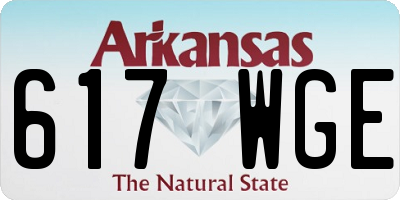 AR license plate 617WGE