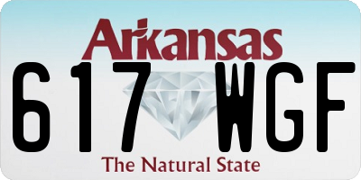 AR license plate 617WGF