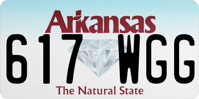 AR license plate 617WGG