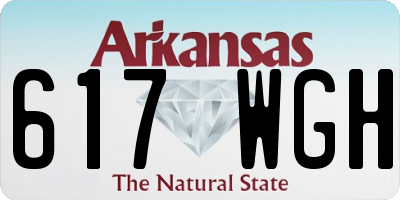 AR license plate 617WGH