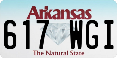 AR license plate 617WGI