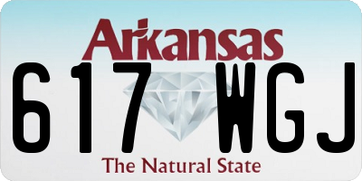 AR license plate 617WGJ