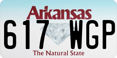 AR license plate 617WGP