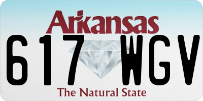AR license plate 617WGV