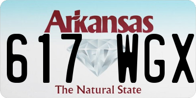 AR license plate 617WGX