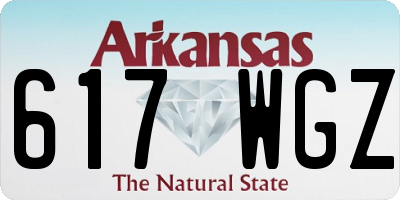 AR license plate 617WGZ