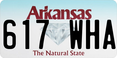 AR license plate 617WHA