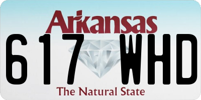 AR license plate 617WHD