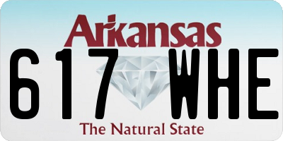 AR license plate 617WHE