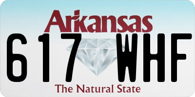 AR license plate 617WHF