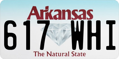 AR license plate 617WHI