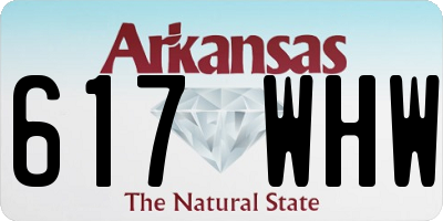 AR license plate 617WHW