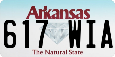 AR license plate 617WIA