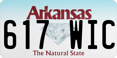 AR license plate 617WIC