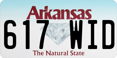 AR license plate 617WID