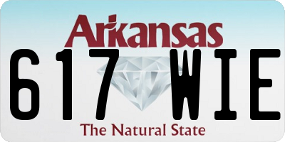 AR license plate 617WIE