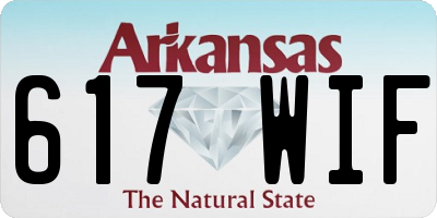AR license plate 617WIF