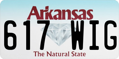 AR license plate 617WIG