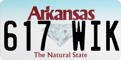AR license plate 617WIK