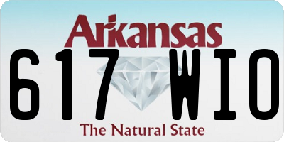 AR license plate 617WIO