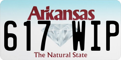 AR license plate 617WIP