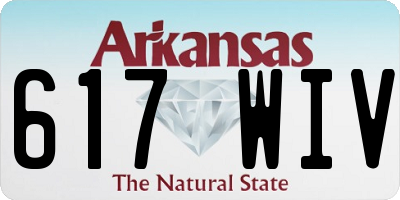 AR license plate 617WIV