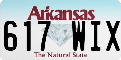 AR license plate 617WIX