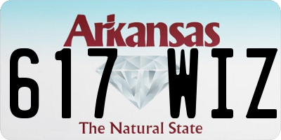 AR license plate 617WIZ