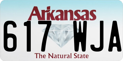 AR license plate 617WJA