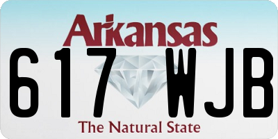 AR license plate 617WJB