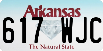 AR license plate 617WJC