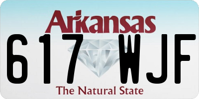 AR license plate 617WJF