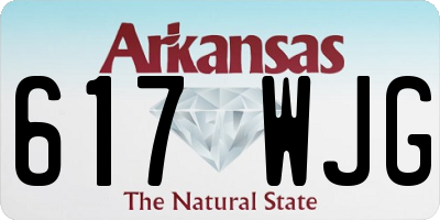 AR license plate 617WJG