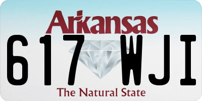 AR license plate 617WJI